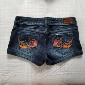 Embroidered Express Jean Shorts